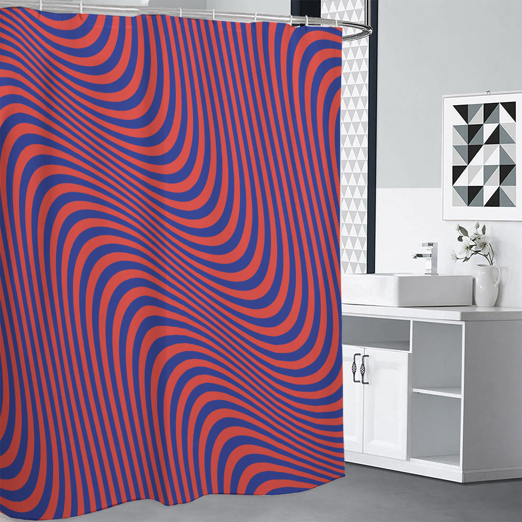 Psychedelic Illusion Print Shower Curtain