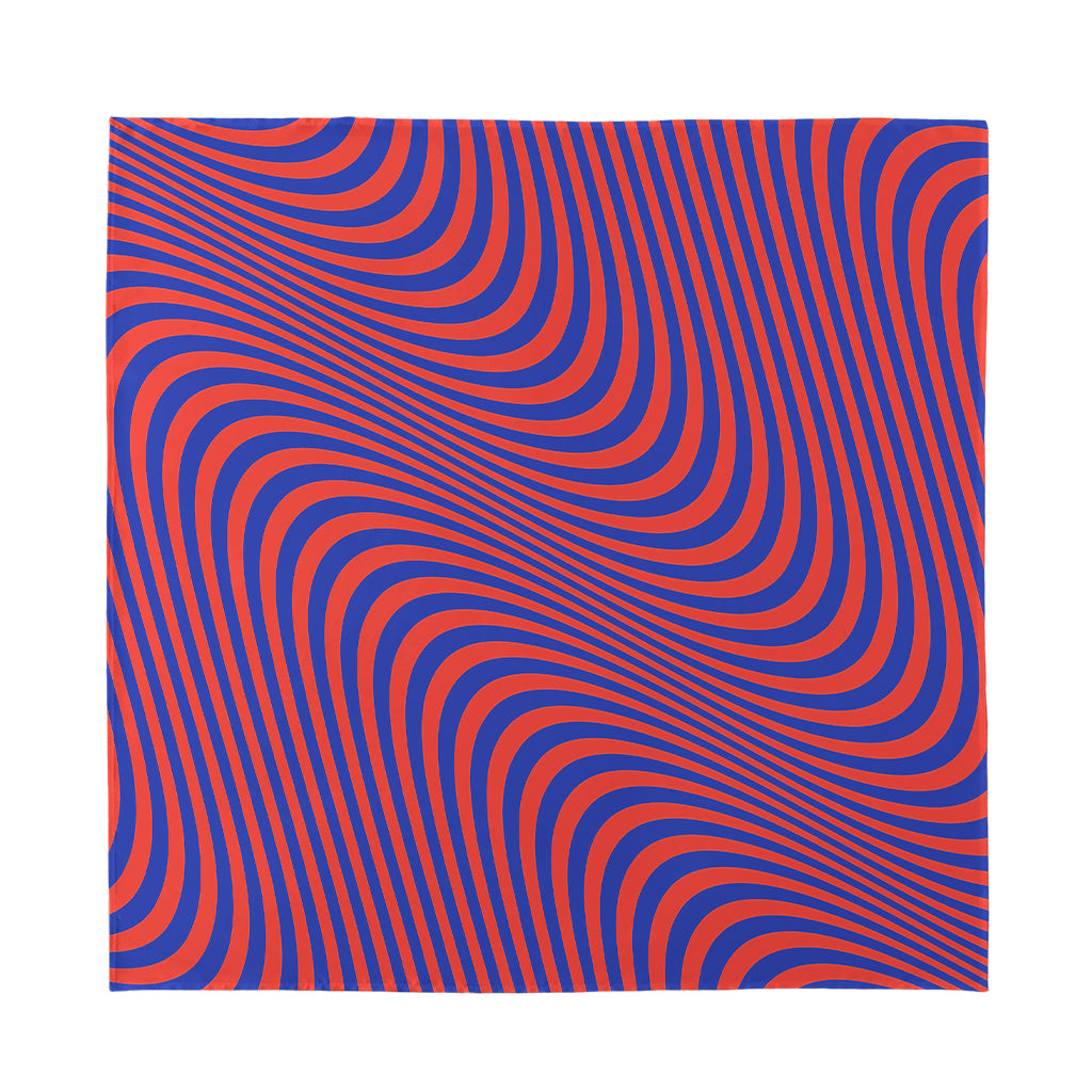 Psychedelic Illusion Print Silk Bandana
