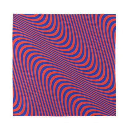 Psychedelic Illusion Print Silk Bandana