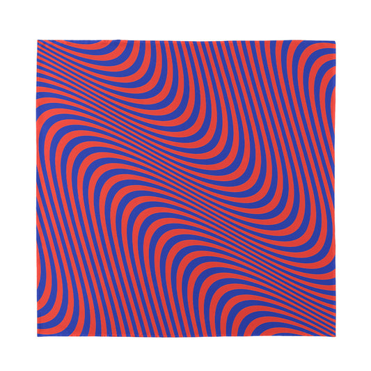 Psychedelic Illusion Print Silk Bandana