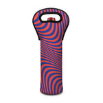 Psychedelic Illusion Print Single Neoprene Wine Tote