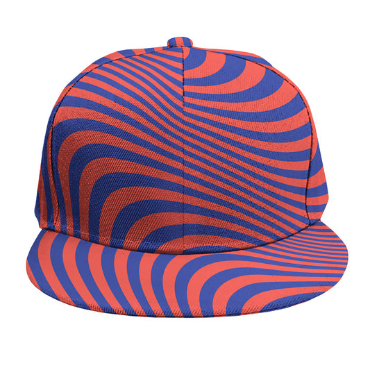 Psychedelic Illusion Print Snapback Cap