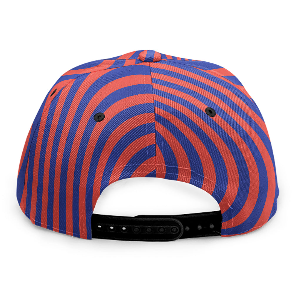 Psychedelic Illusion Print Snapback Cap