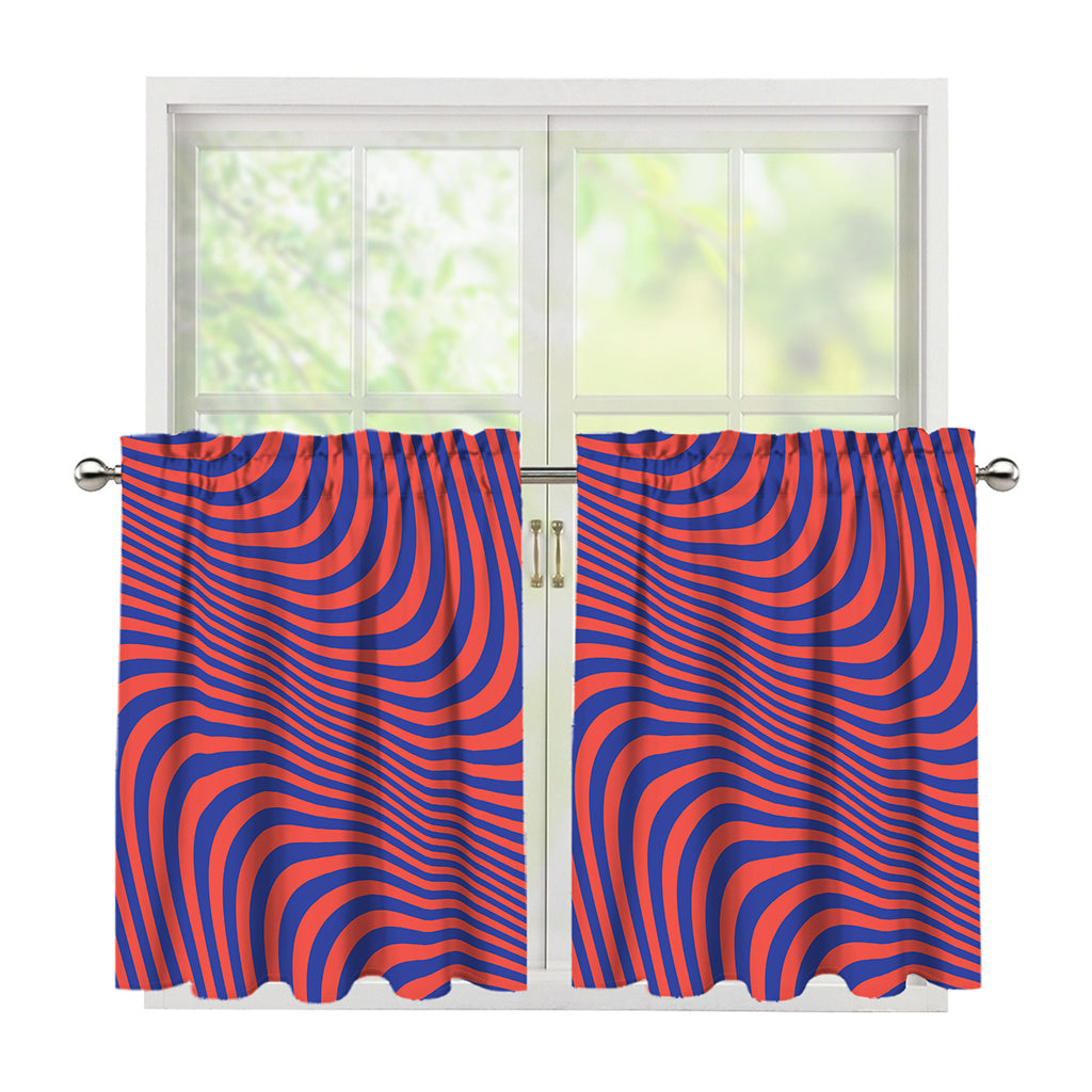 Psychedelic Illusion Print Tier Curtains