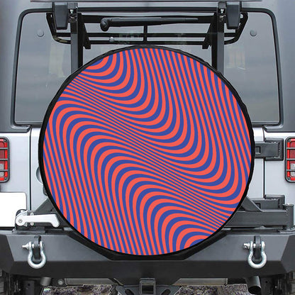 Psychedelic Illusion Print Tire Cover