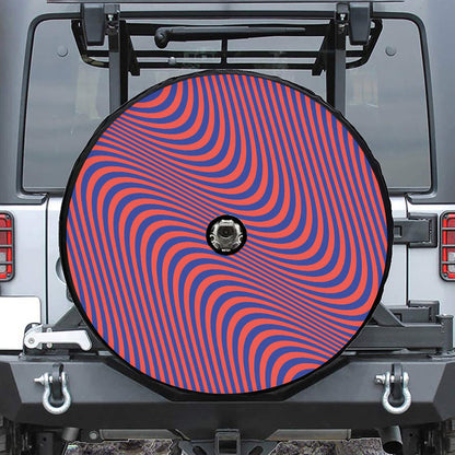 Psychedelic Illusion Print Tire Cover With Camera Hole