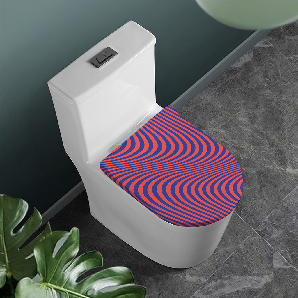 Psychedelic Illusion Print Toilet Lid Cover