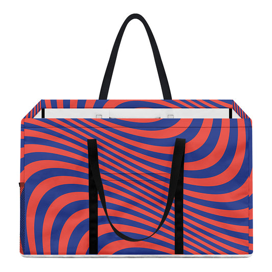 Psychedelic Illusion Print Utility Tote Bag