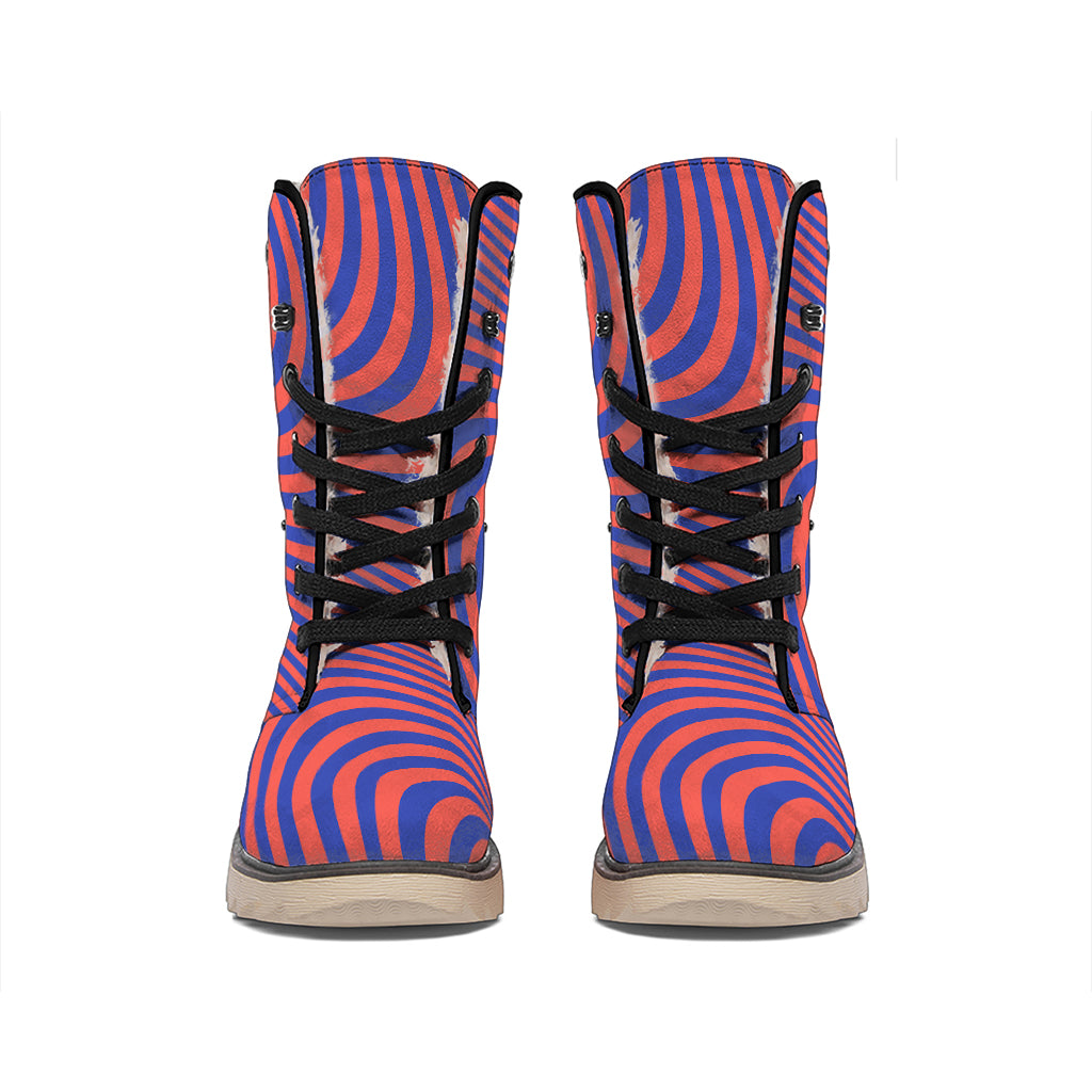 Psychedelic Illusion Print Winter Boots