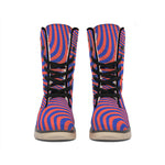 Psychedelic Illusion Print Winter Boots