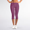 Psychedelic Illusion Print Women's Capri Leggings