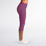 Psychedelic Illusion Print Women's Capri Leggings