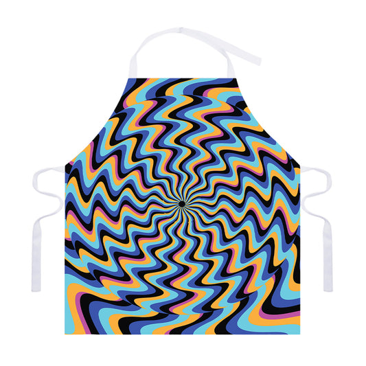 Psychedelic Illusory Motion Print Adjustable Apron