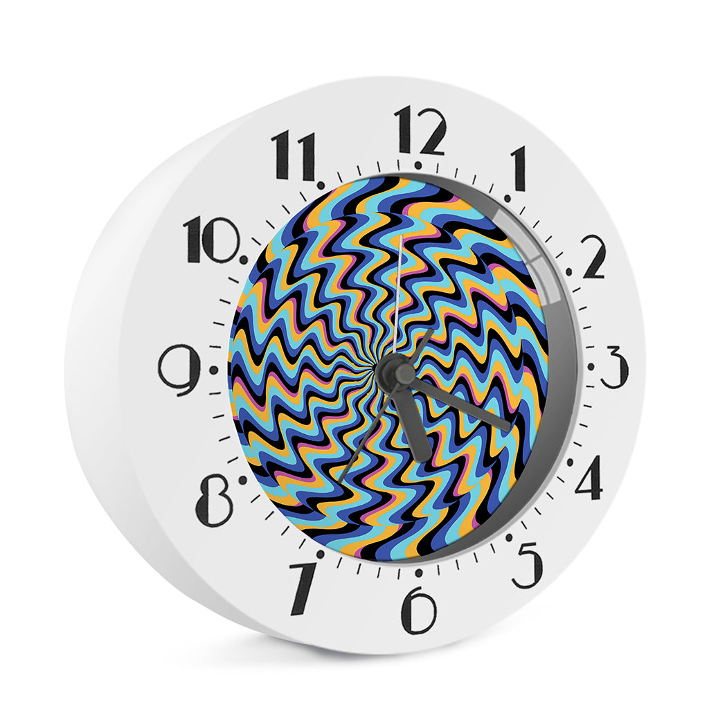 Psychedelic Illusory Motion Print Alarm Clock