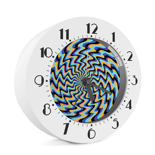 Psychedelic Illusory Motion Print Alarm Clock