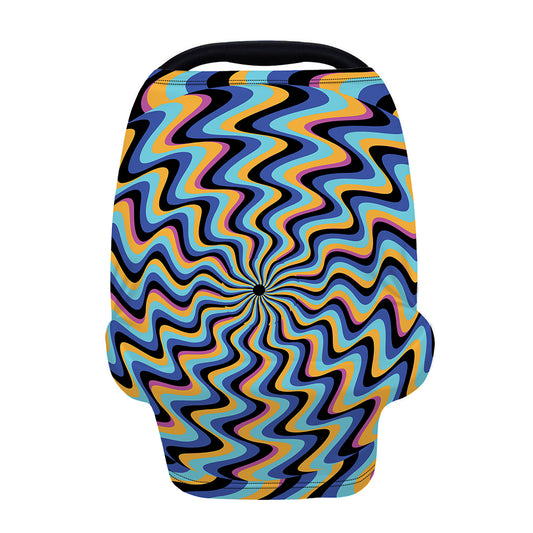 Psychedelic Illusory Motion Print Baby Seat Cover