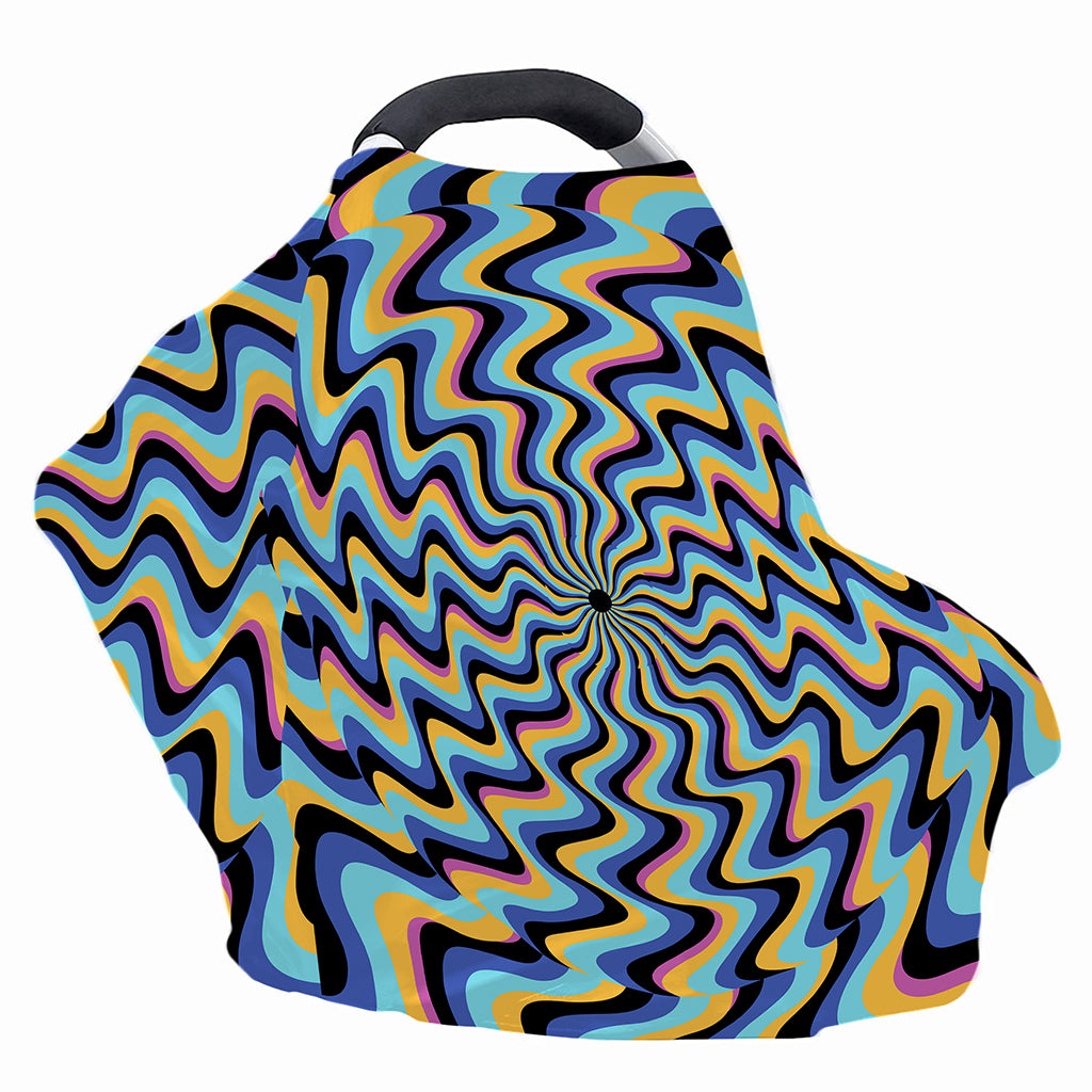 Psychedelic Illusory Motion Print Baby Seat Cover