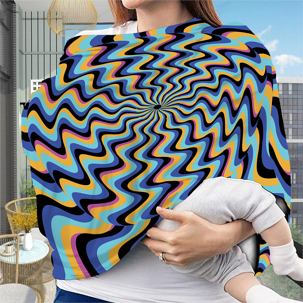 Psychedelic Illusory Motion Print Baby Seat Cover