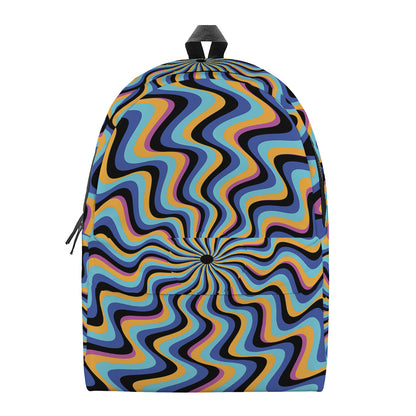 Psychedelic Illusory Motion Print Backpack
