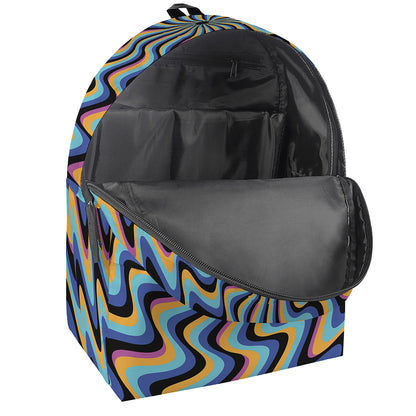 Psychedelic Illusory Motion Print Backpack