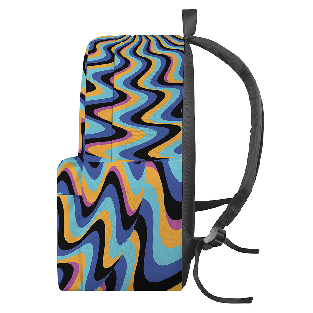 Psychedelic Illusory Motion Print Backpack