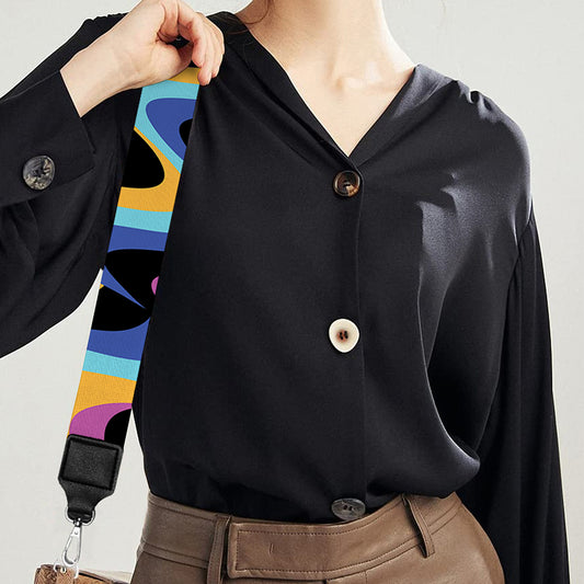 Psychedelic Illusory Motion Print Bag Strap