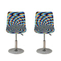 Psychedelic Illusory Motion Print Bar Stool Covers
