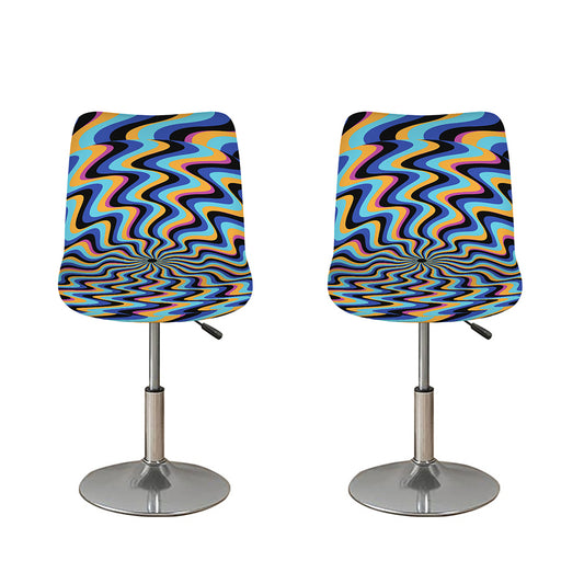 Psychedelic Illusory Motion Print Bar Stool Covers