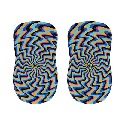 Psychedelic Illusory Motion Print Bar Stool Covers
