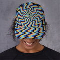 Psychedelic Illusory Motion Print Baseball Cap
