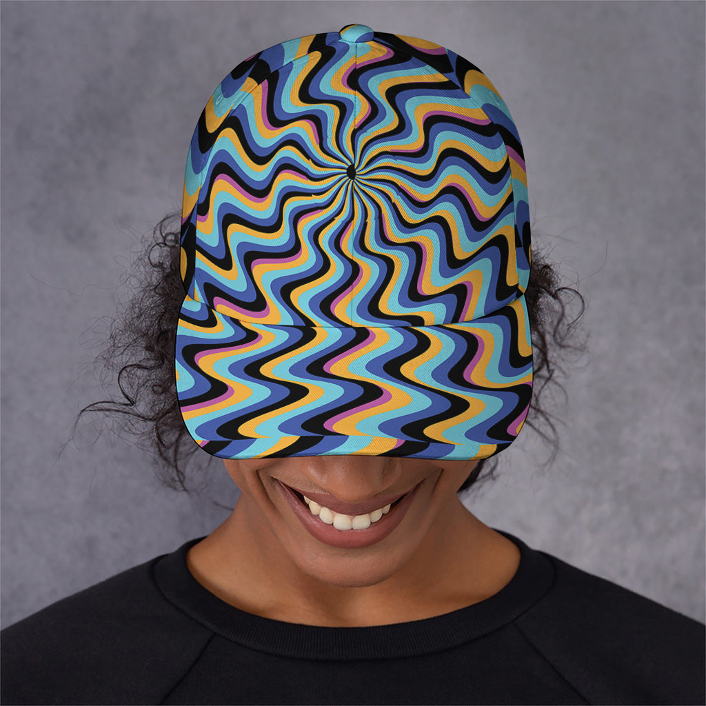 Psychedelic Illusory Motion Print Baseball Cap