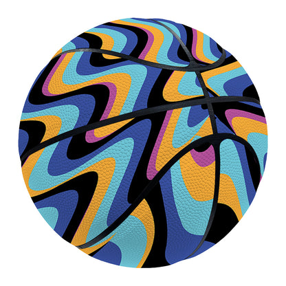 Psychedelic Illusory Motion Print Basketball