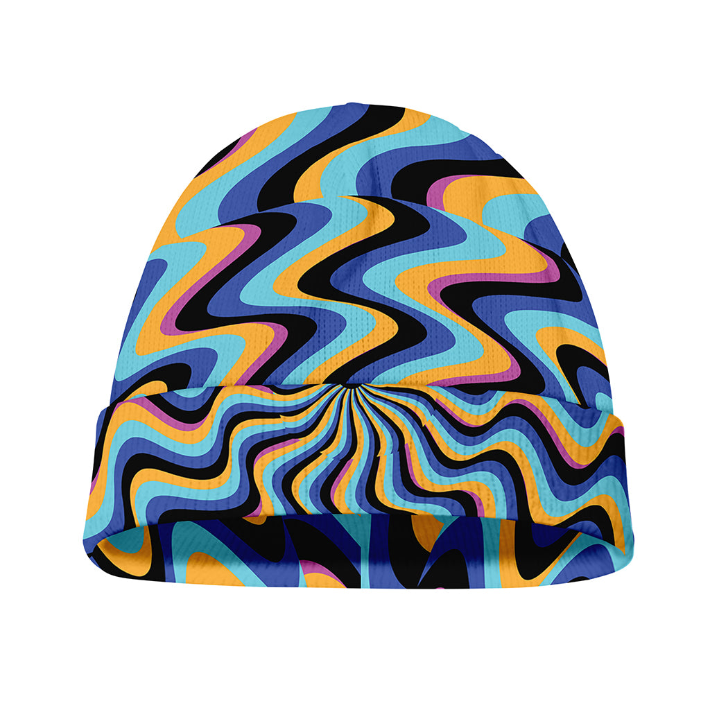 Psychedelic Illusory Motion Print Beanie