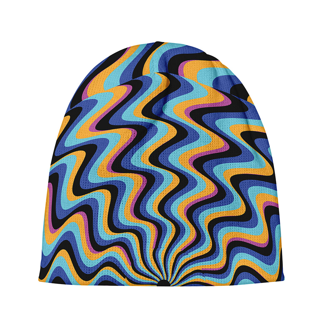 Psychedelic Illusory Motion Print Beanie