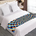 Psychedelic Illusory Motion Print Bed Runner