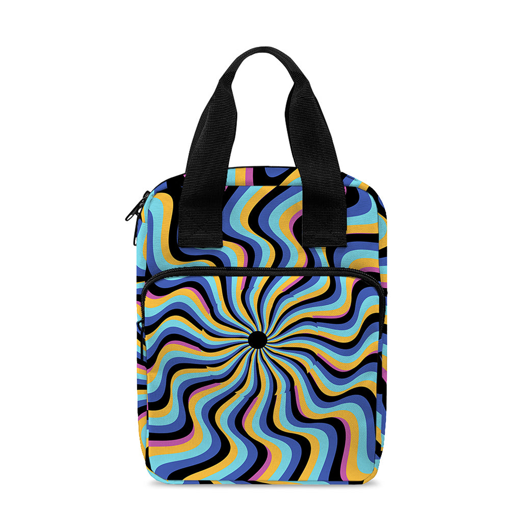 Psychedelic Illusory Motion Print Bible Tote Bag