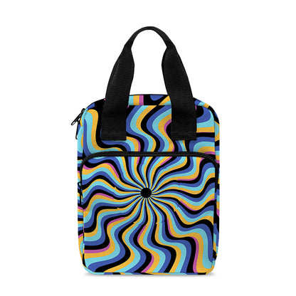 Psychedelic Illusory Motion Print Bible Tote Bag