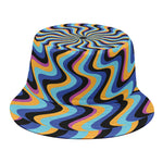 Psychedelic Illusory Motion Print Bucket Hat