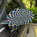 Psychedelic Illusory Motion Print Car Side Mirror Covers