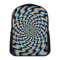 Psychedelic Illusory Motion Print Casual Backpack