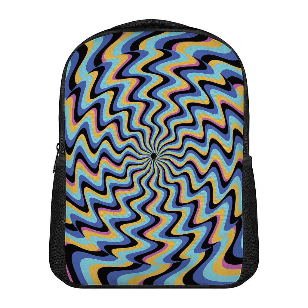 Psychedelic Illusory Motion Print Casual Backpack