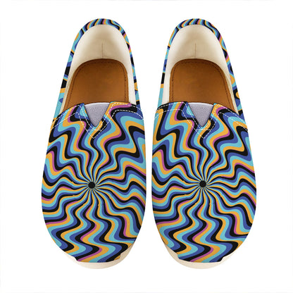 Psychedelic Illusory Motion Print Casual Shoes