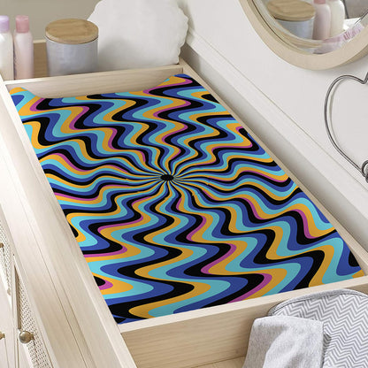 Psychedelic Illusory Motion Print Changing Pad Cover
