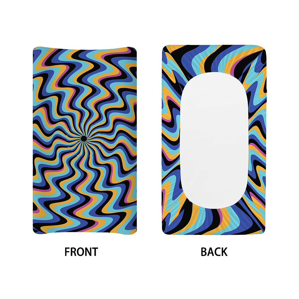 Psychedelic Illusory Motion Print Changing Pad Cover