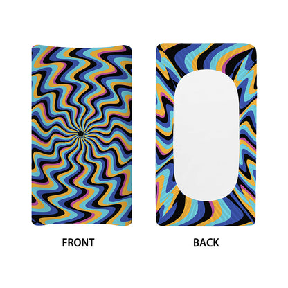 Psychedelic Illusory Motion Print Changing Pad Cover