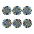 Psychedelic Illusory Motion Print Coaster Set