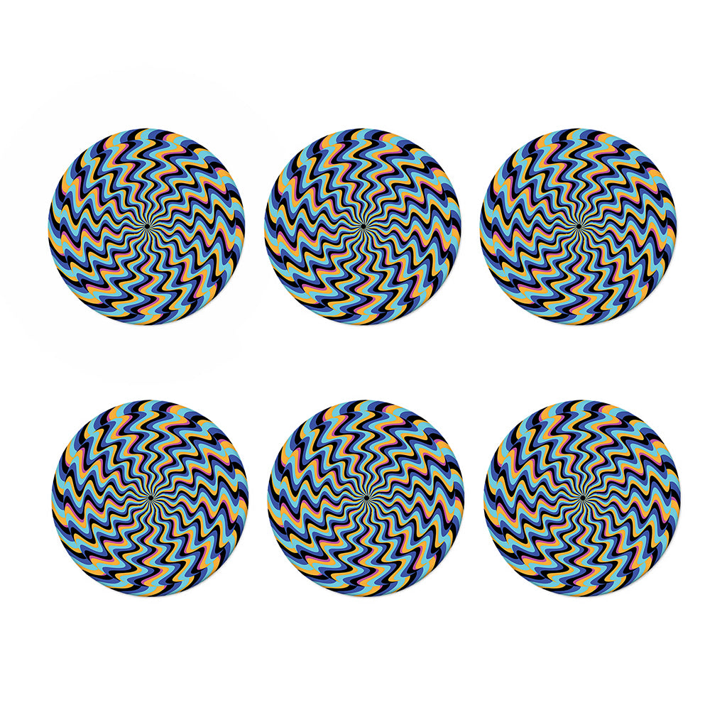 Psychedelic Illusory Motion Print Coaster Set