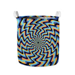Psychedelic Illusory Motion Print Collapsible Laundry Basket