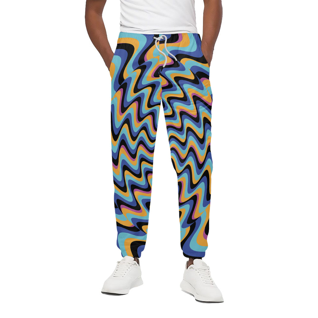 Psychedelic Illusory Motion Print Cotton Pants