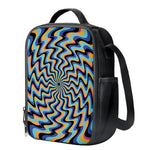 Psychedelic Illusory Motion Print Crossbody Lunch Bag